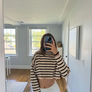 Edikted Striped Cropped Sweater